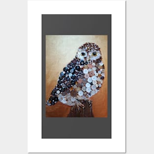 Little Owl Collage Posters and Art